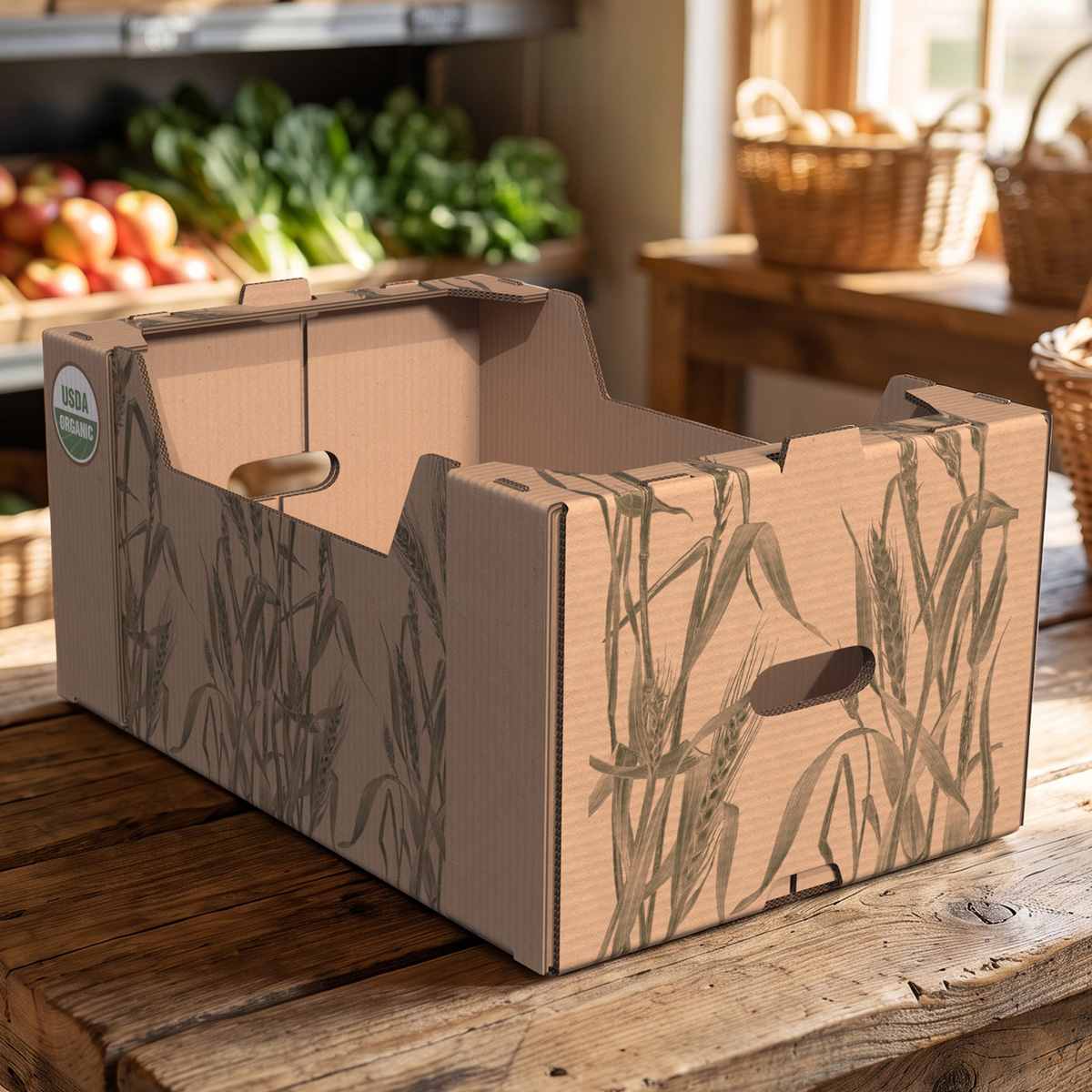 USDA Organic Corrugated Produce Box