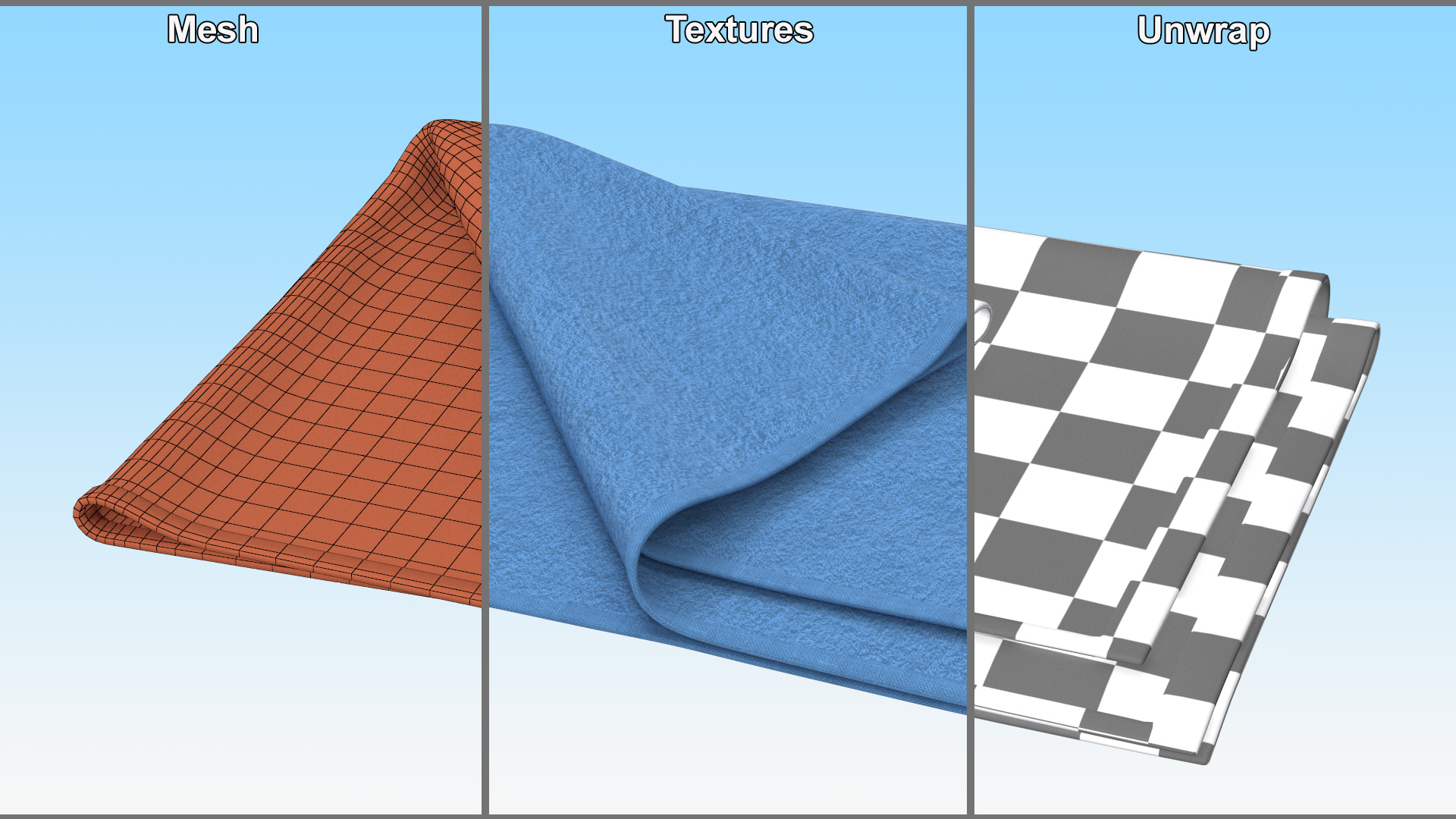 Folded Bath Towel 3D