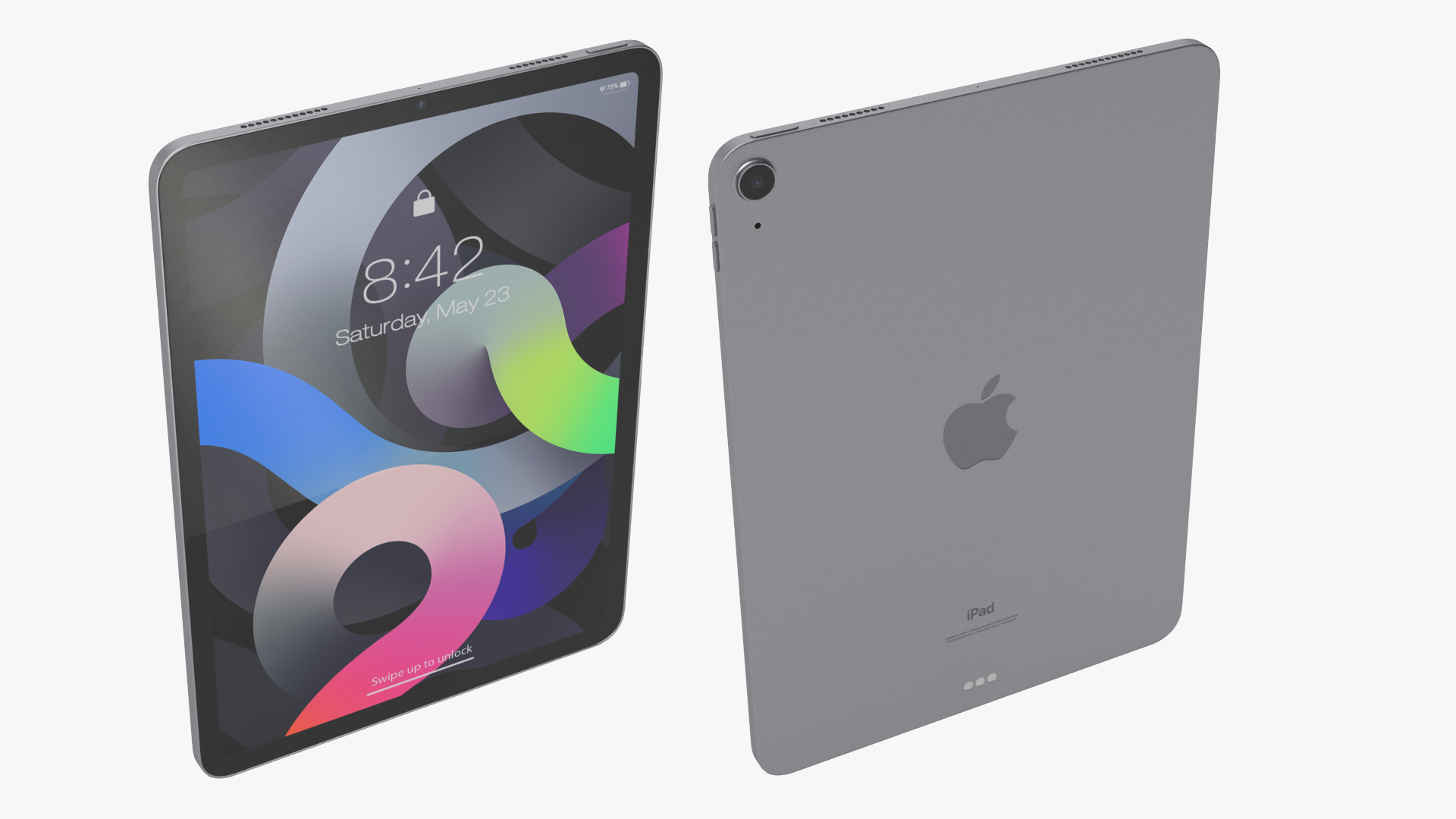 Apple iPad Air 4 2020 Space Gray 3D