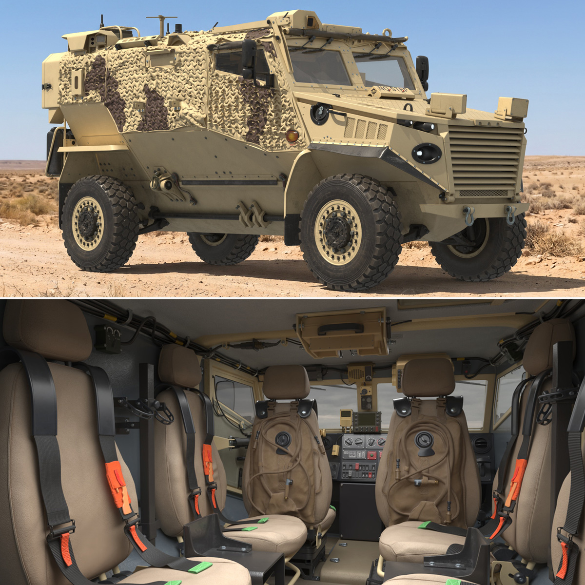 Foxhound Light Patrol with Interior 3D model preview