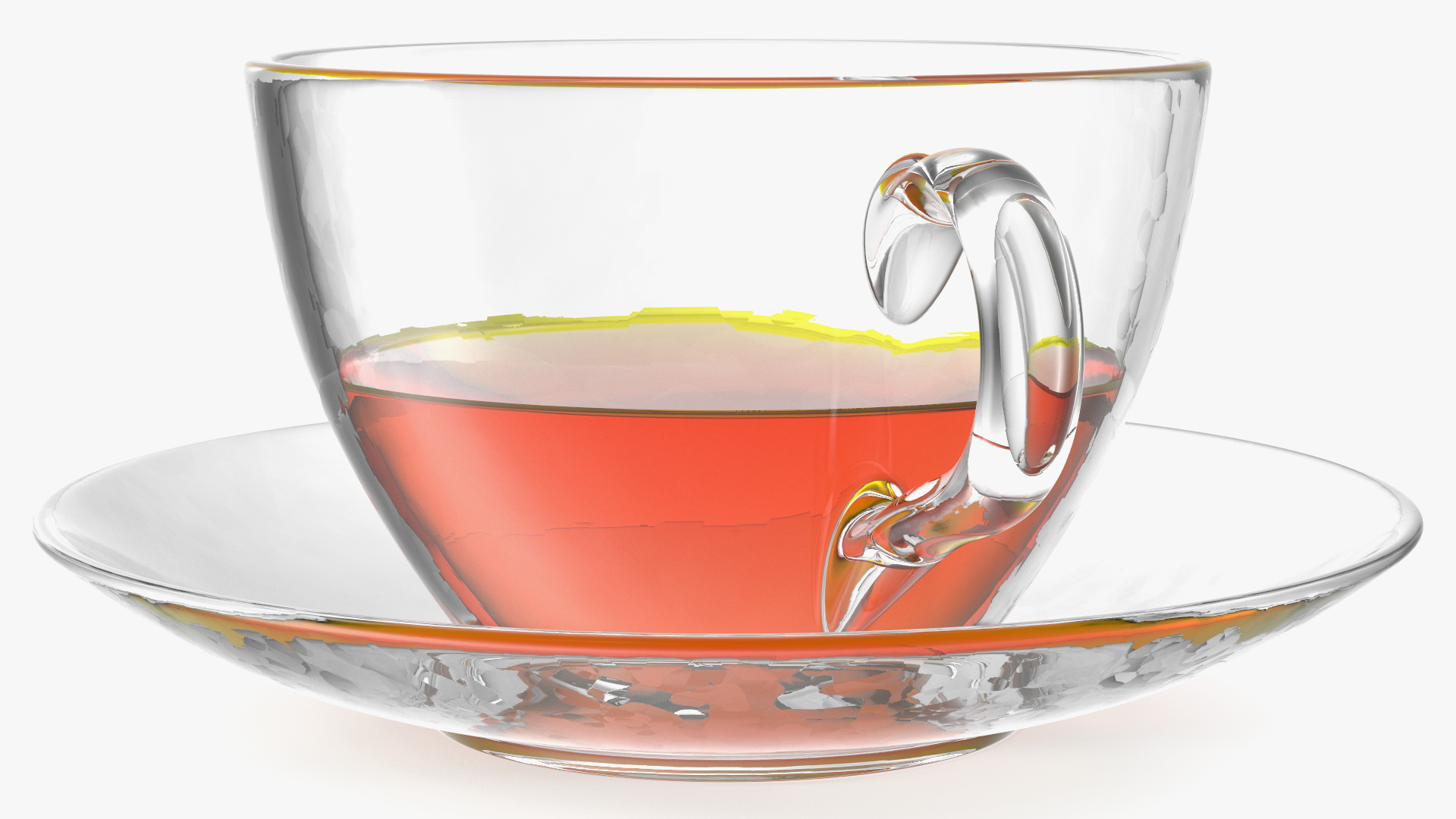 3D Glass Cup Set Half Full model
