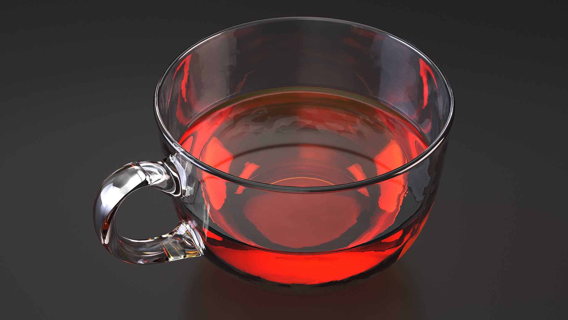 3D Glass Cup Set Half Full model