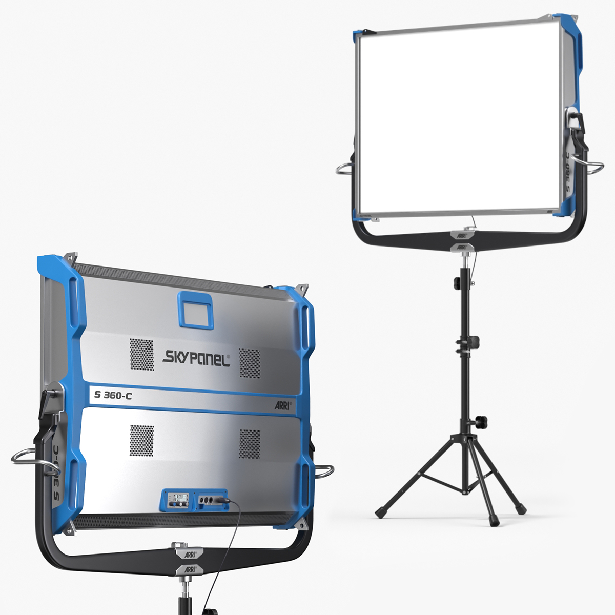 LED Light Arri SkyPanel S360-C on Tripod 3D model preview