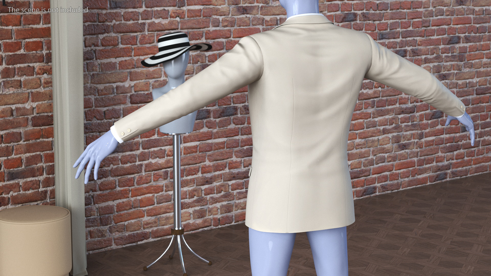 3D model Mens Formal Blazer and Necktie