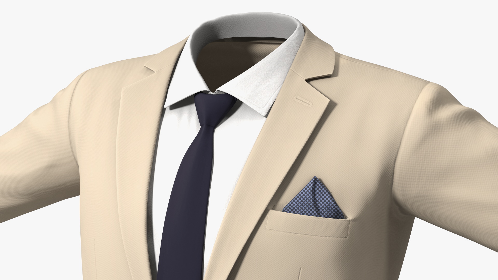 3D model Mens Formal Blazer and Necktie