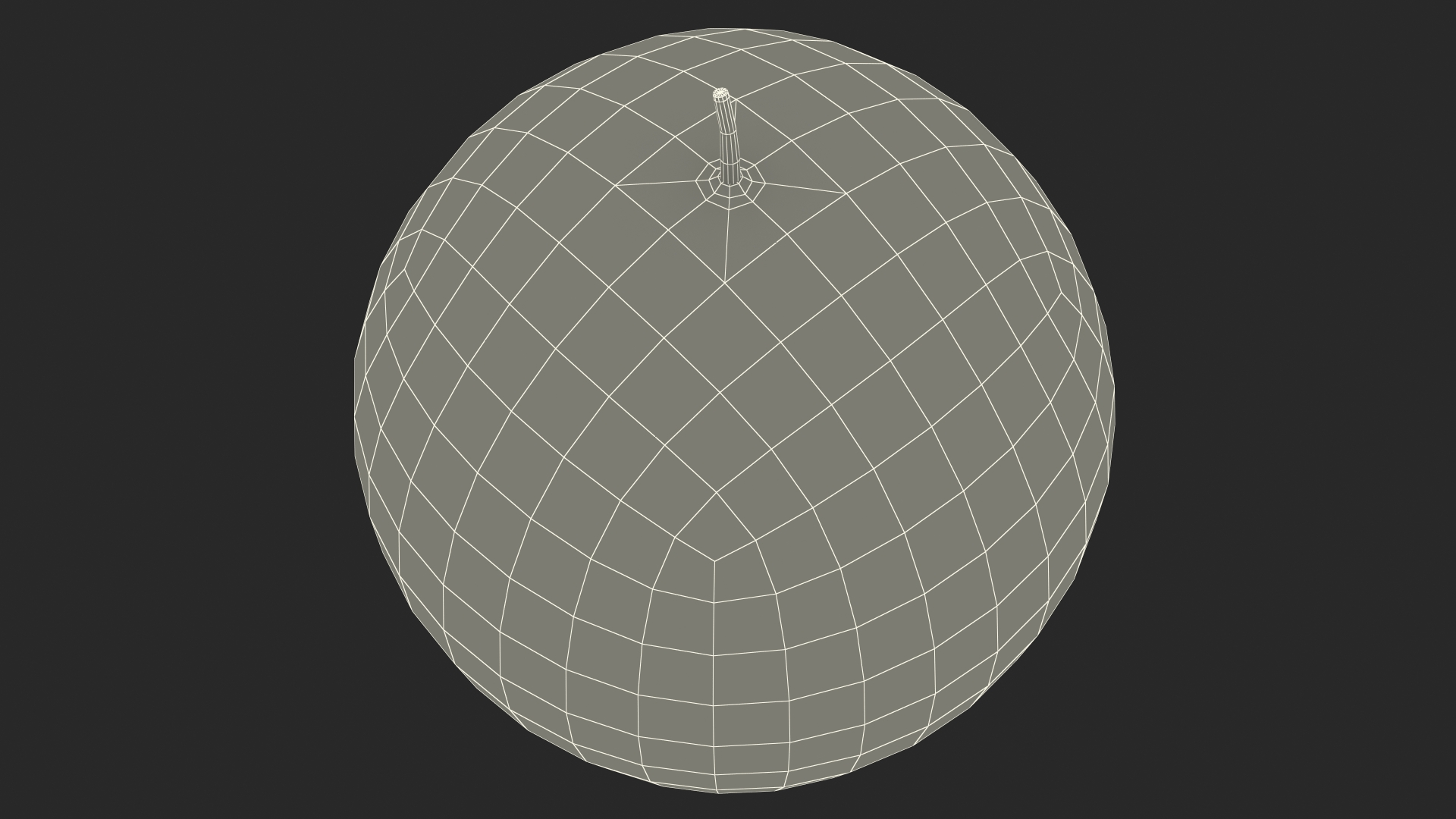 Spherical Candle White 3D