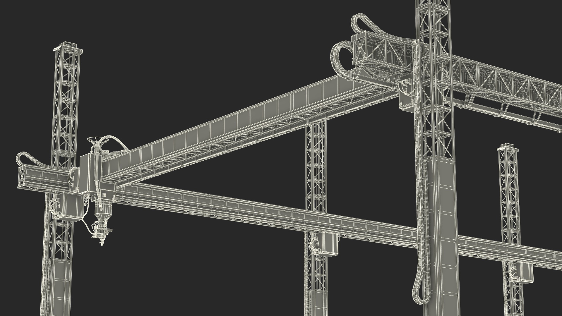 Cobod Bod2 House Construction 3D Printer Rigged 3D