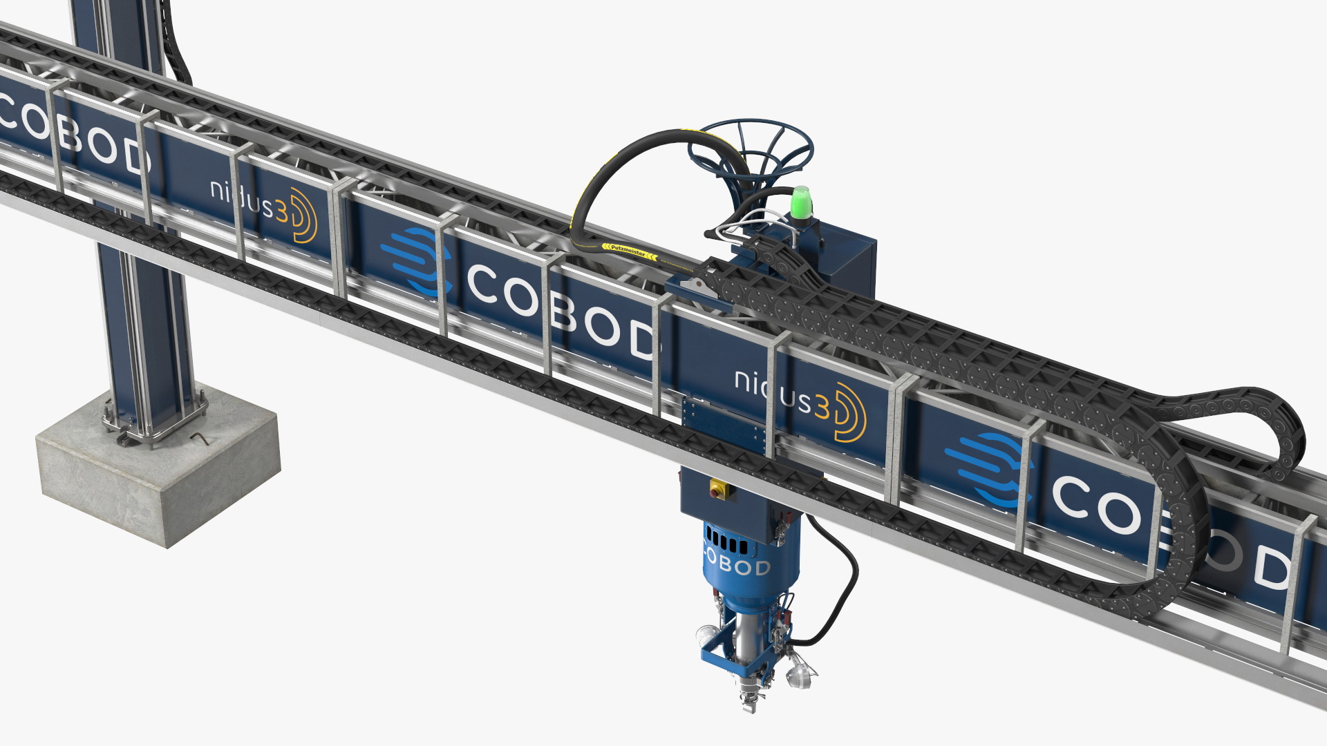 Cobod Bod2 House Construction 3D Printer Rigged 3D