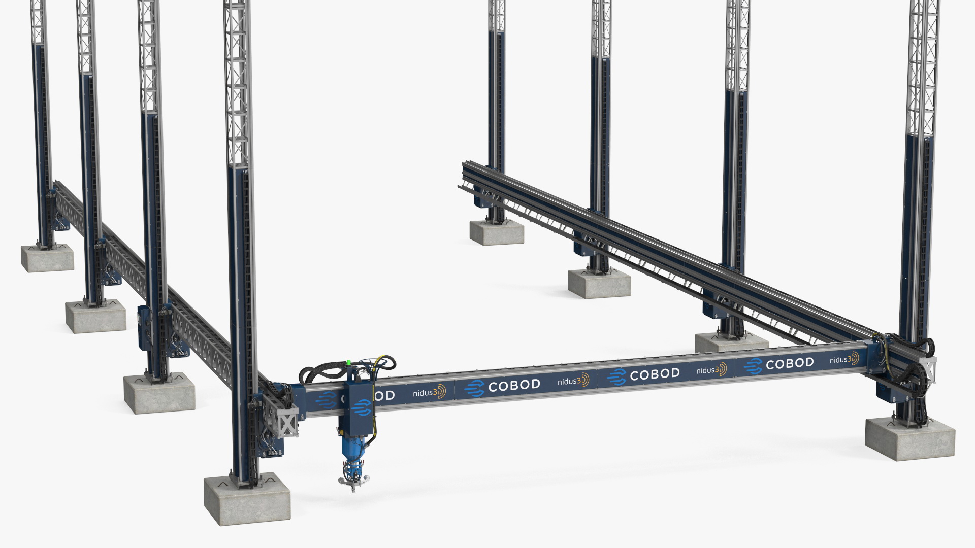 Cobod Bod2 House Construction 3D Printer Rigged 3D