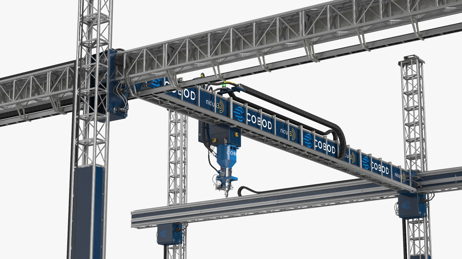 Cobod Bod2 House Construction 3D Printer Rigged 3D