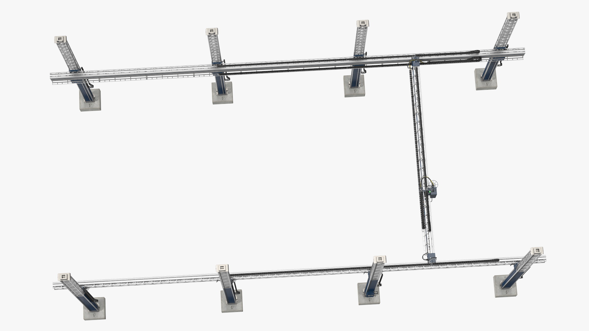 Cobod Bod2 House Construction 3D Printer Rigged 3D