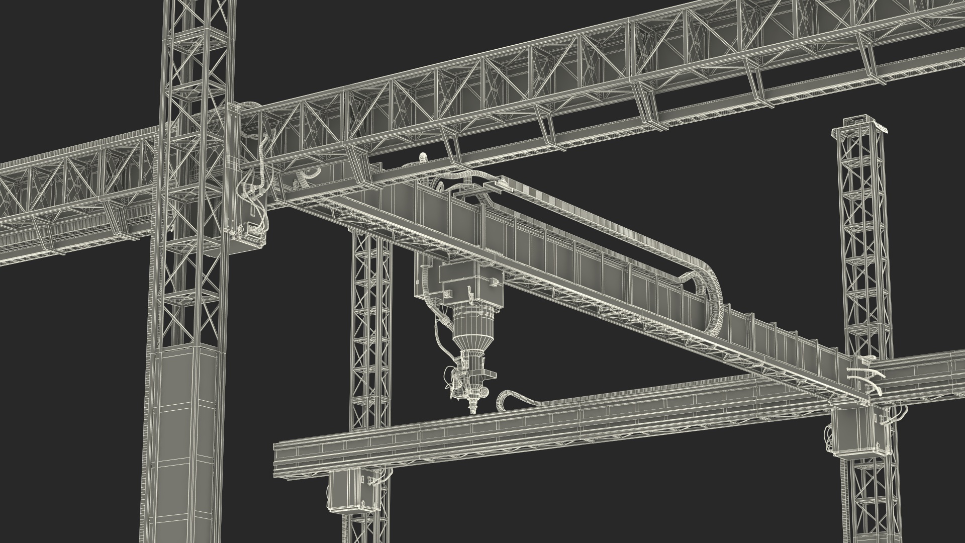 Cobod Bod2 House Construction 3D Printer Rigged 3D
