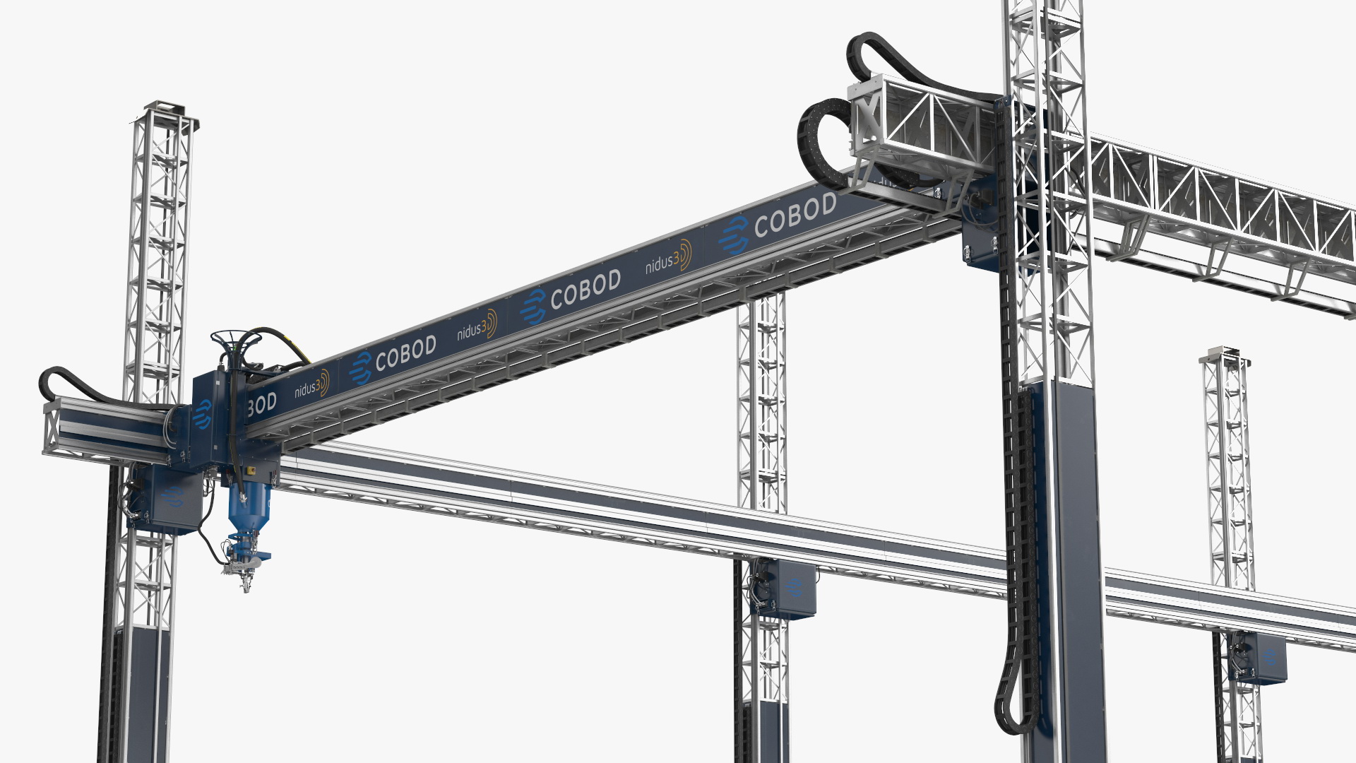 Cobod Bod2 House Construction 3D Printer Rigged 3D