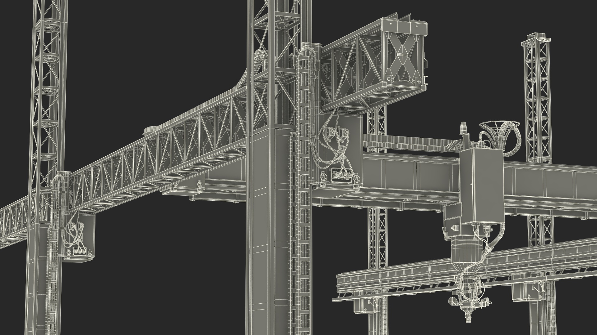 Cobod Bod2 House Construction 3D Printer Rigged 3D