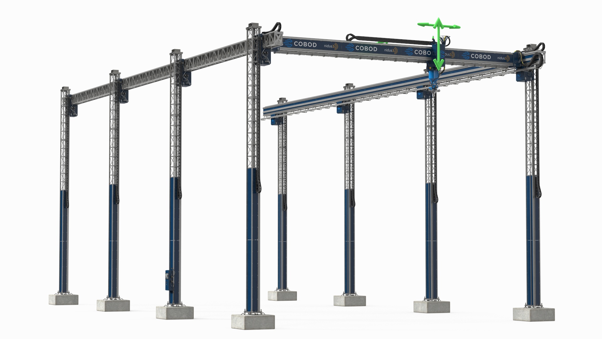 Cobod Bod2 House Construction 3D Printer Rigged 3D