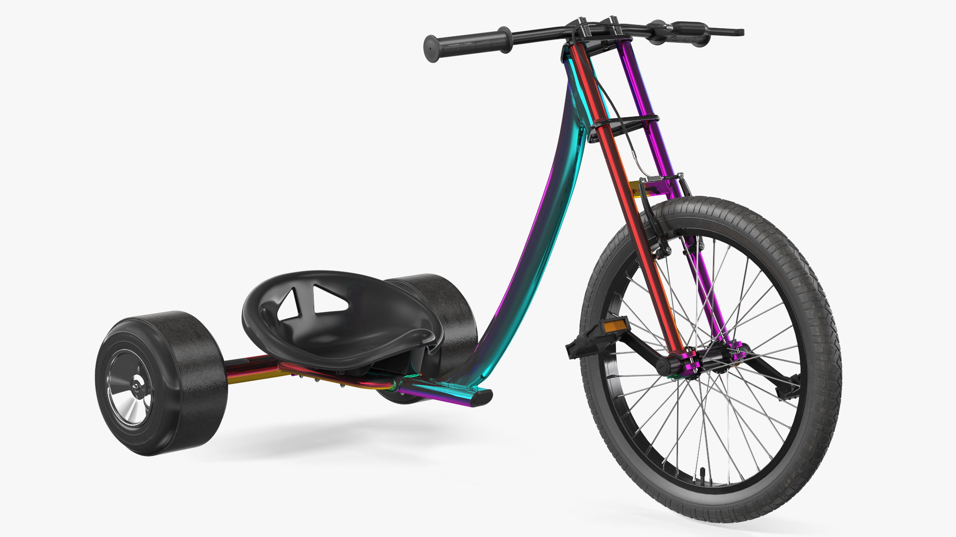 3D Razor DXT Drift Trike Colored Chrome
