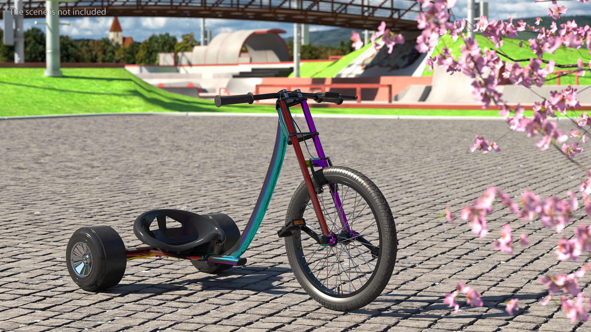 3D Razor DXT Drift Trike Colored Chrome