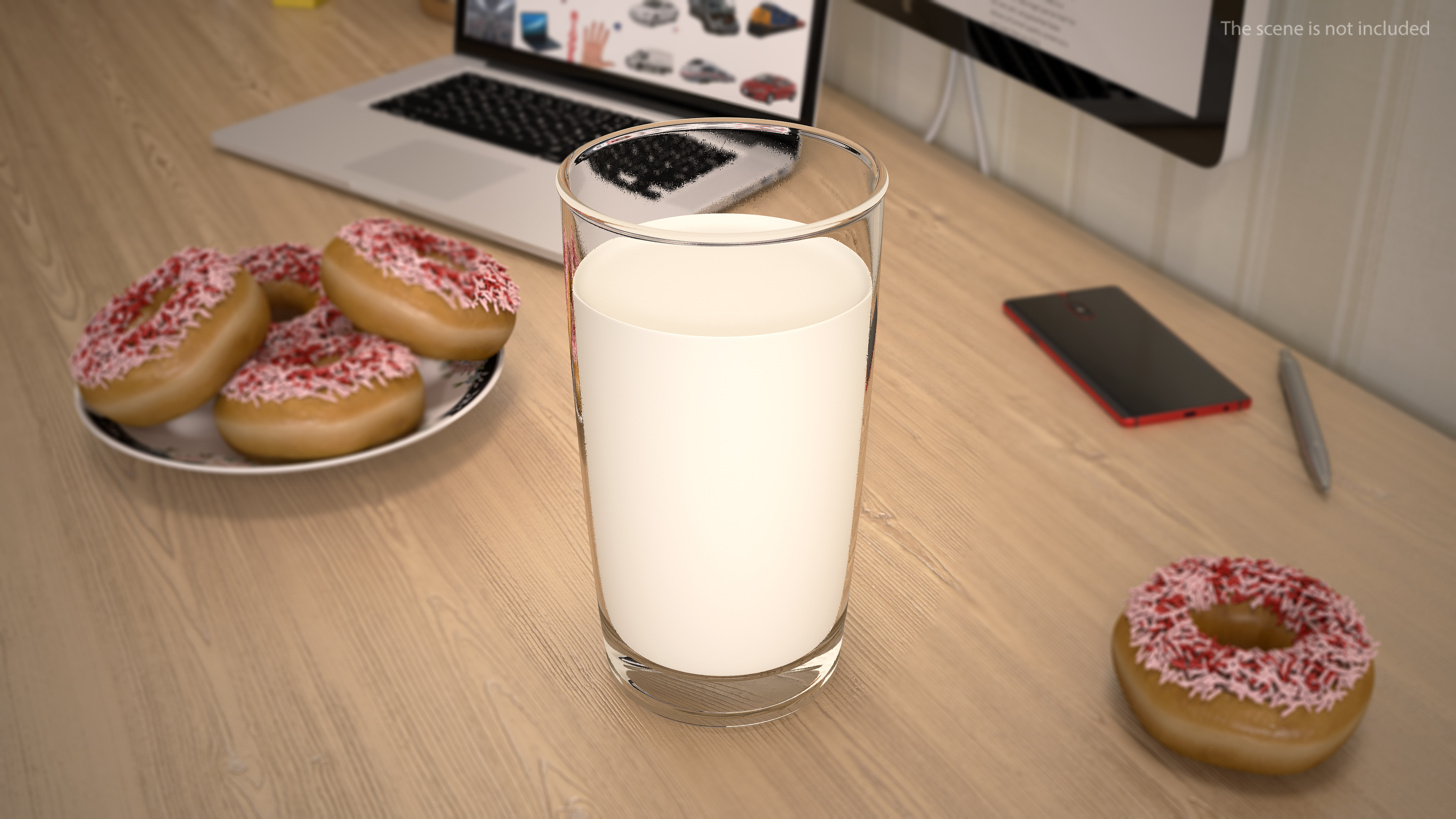 3D Glass of Milk model