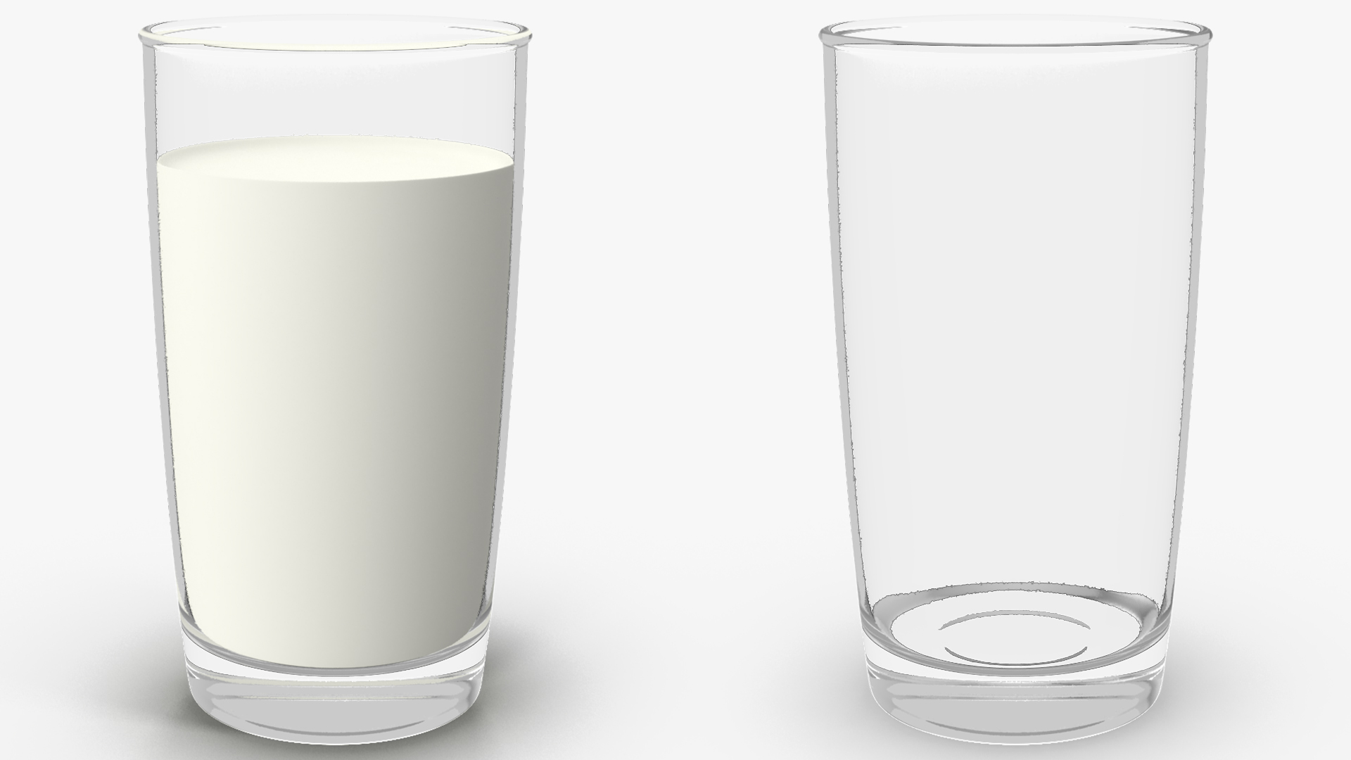 3D Glass of Milk model