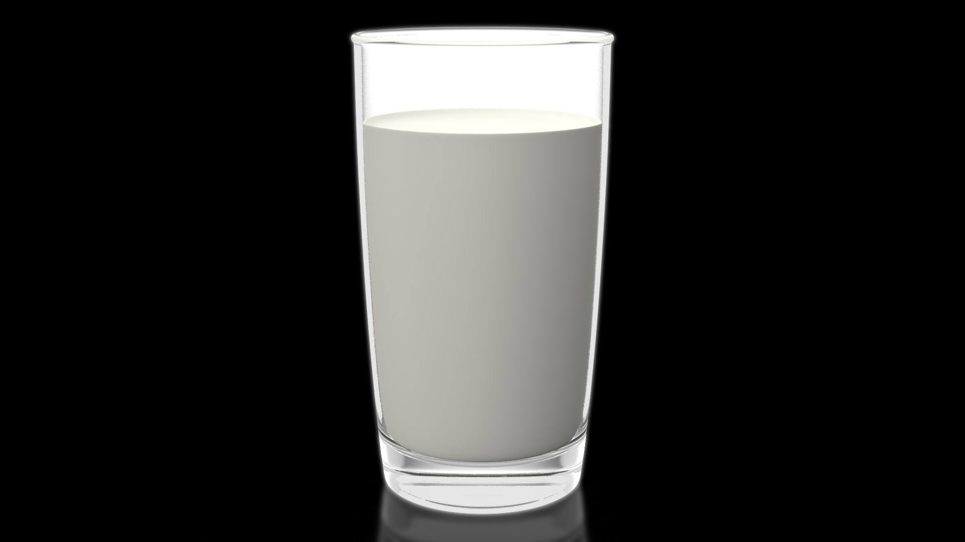 3D Glass of Milk model