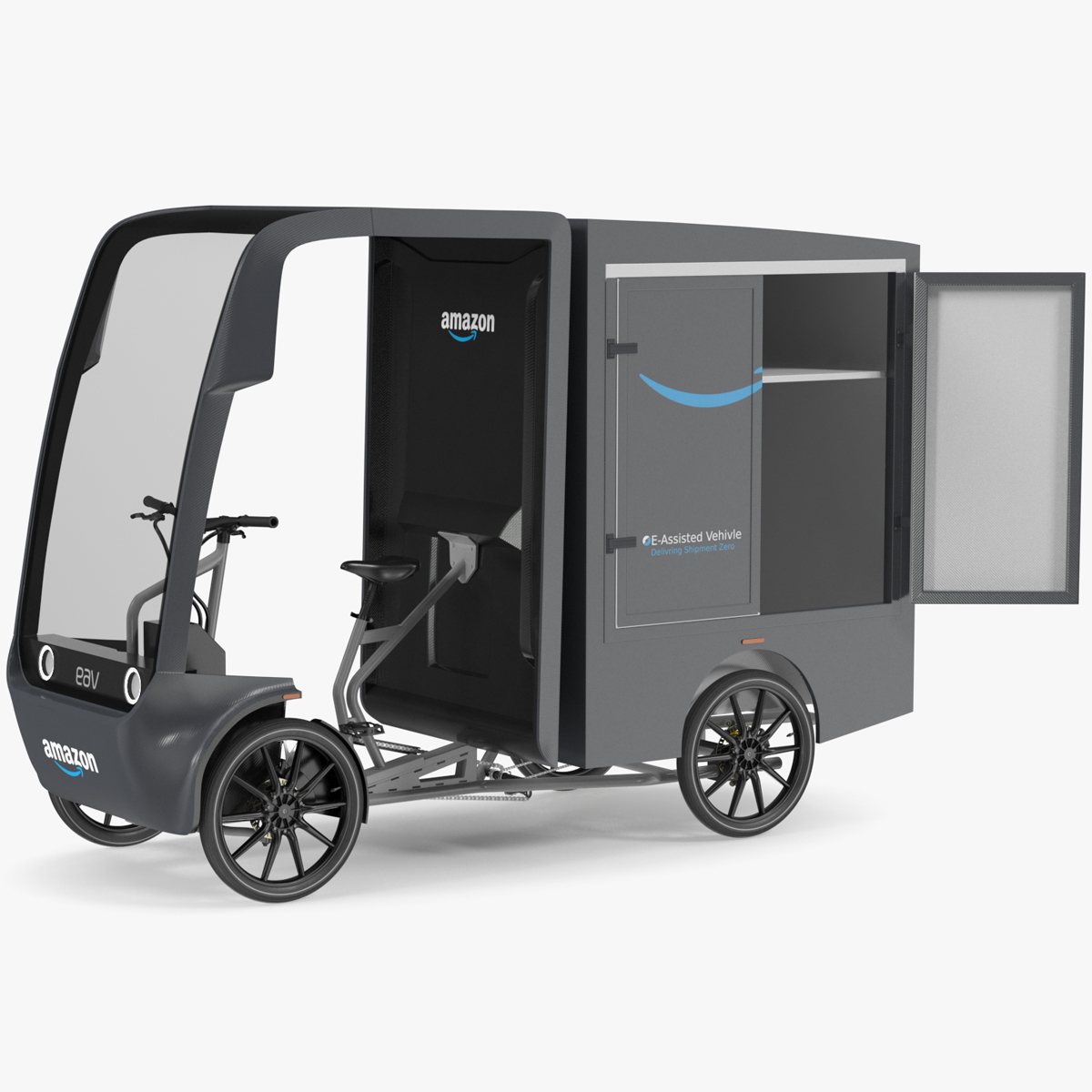 3D EAV Cargo Delivery Bike Amazon Rigged for Cinema 4D