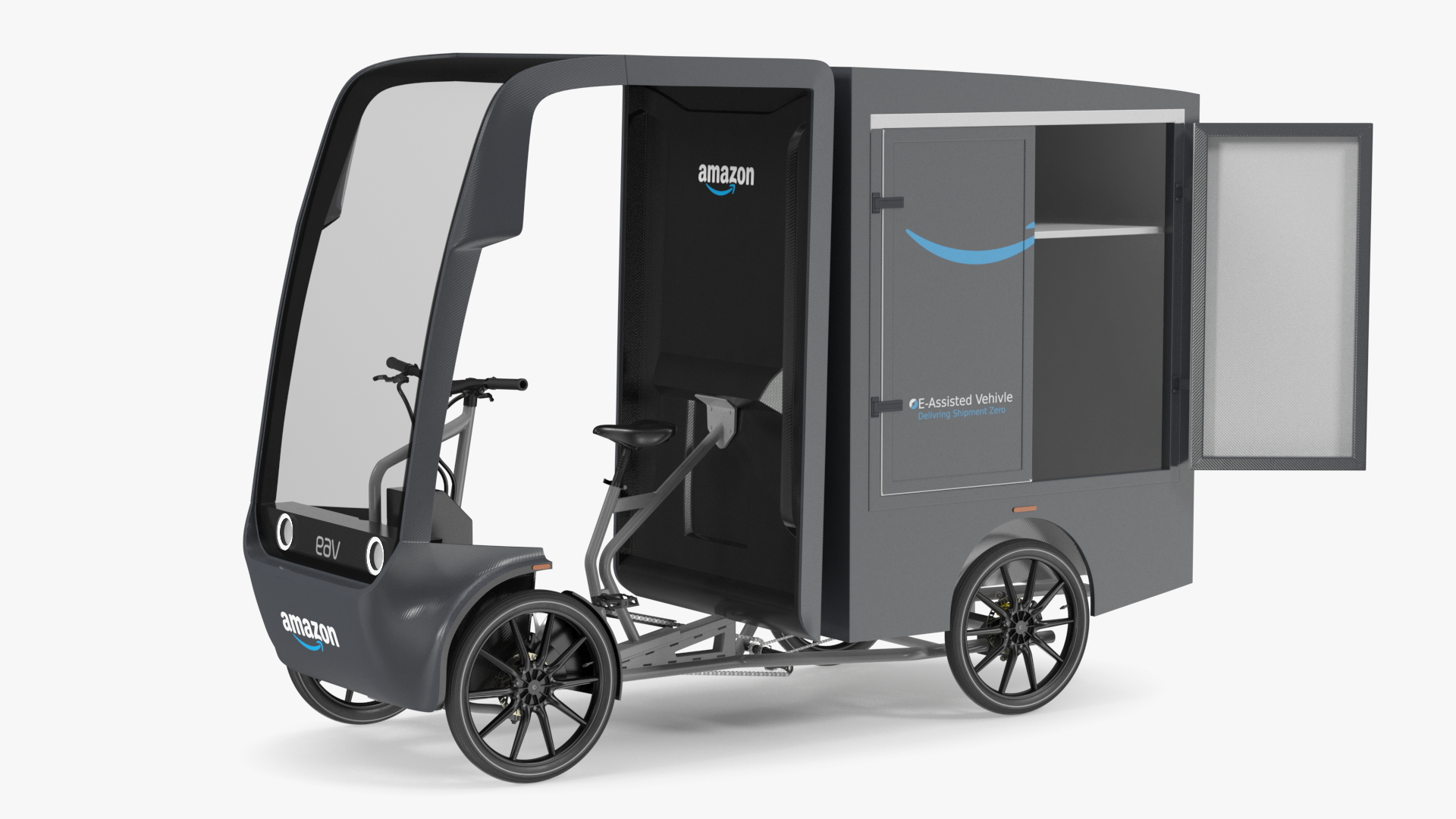 3D EAV Cargo Delivery Bike Amazon Rigged for Cinema 4D