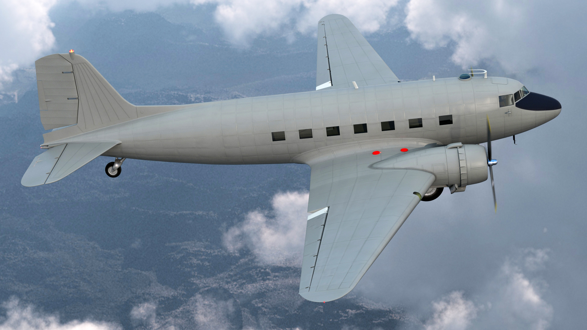 Vintage Transport Airplane Generic 3D model