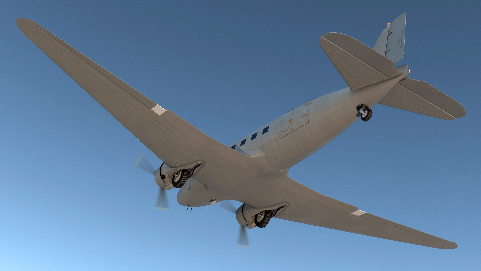 Vintage Transport Airplane Generic 3D model