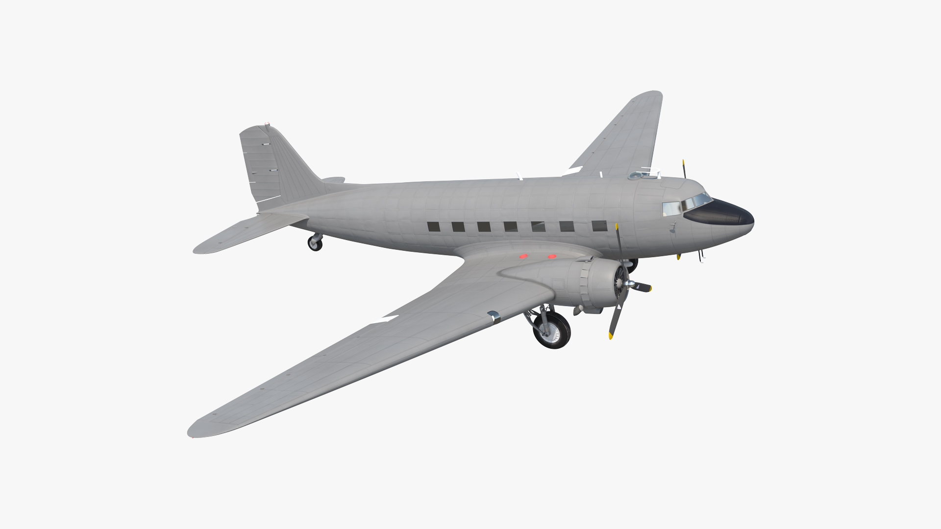 Vintage Transport Airplane Generic 3D model