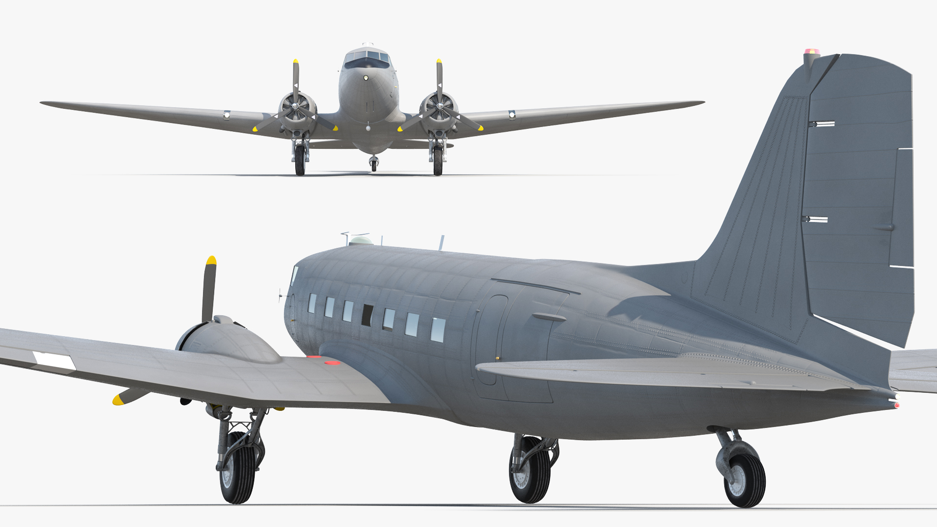 Vintage Transport Airplane Generic 3D model