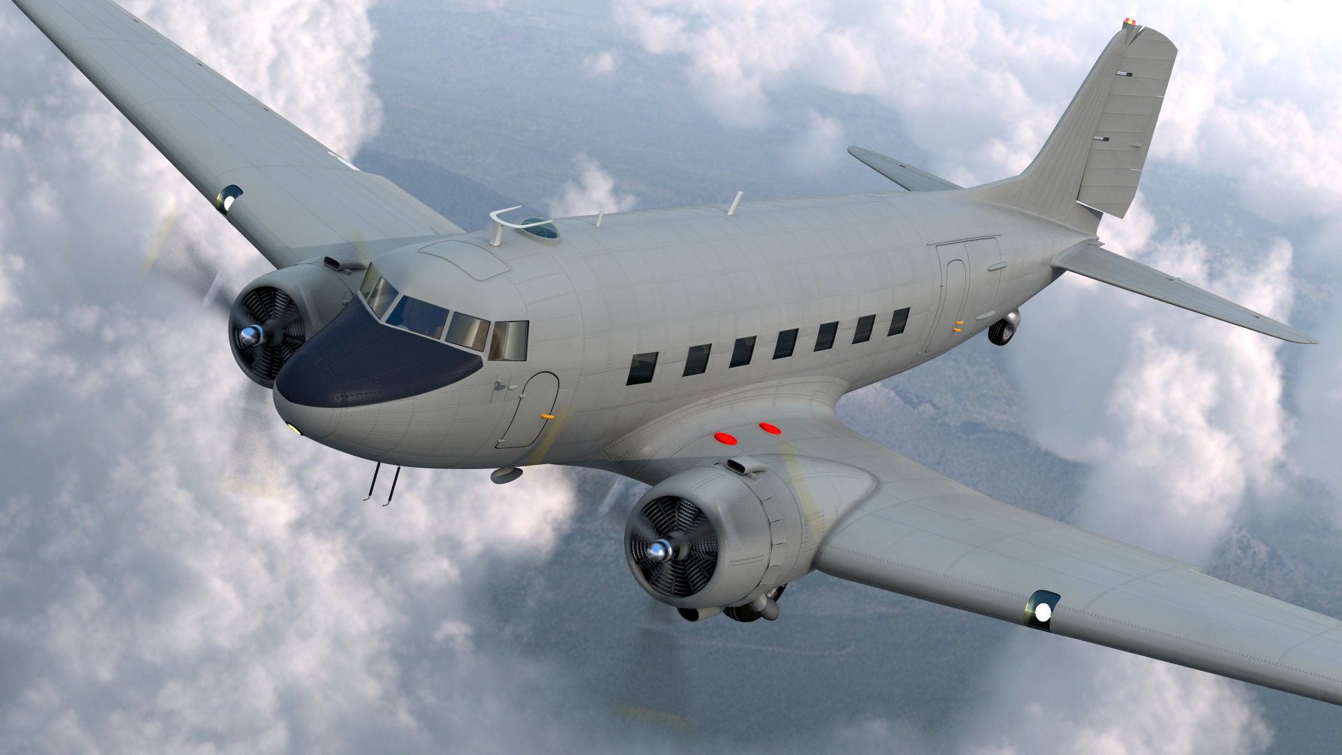 Vintage Transport Airplane Generic 3D model
