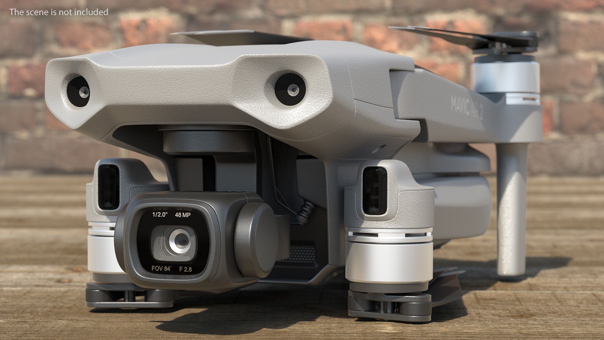 3D model DJI Mavic Air2 Drone Quadcopter with Camera Folded