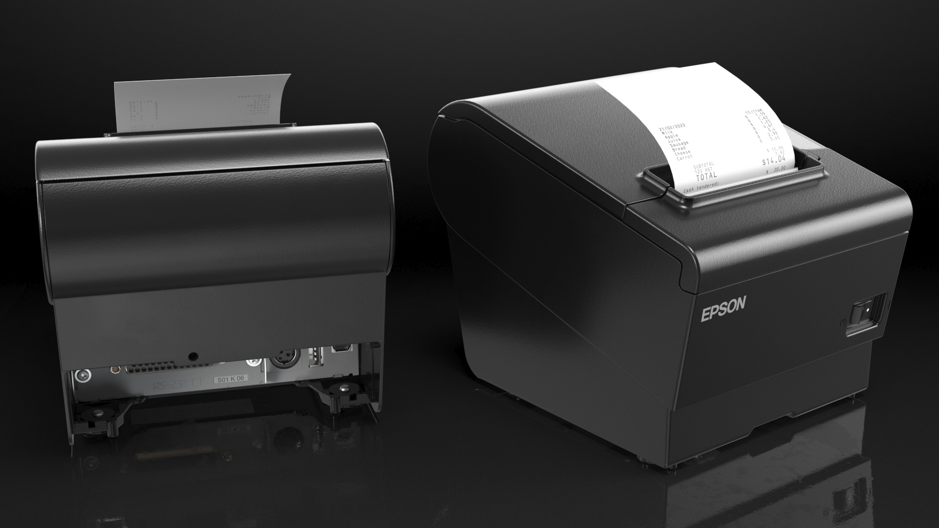 3D Epson OmniLink TM T88VI DT2 Thermal POS Printer Black model