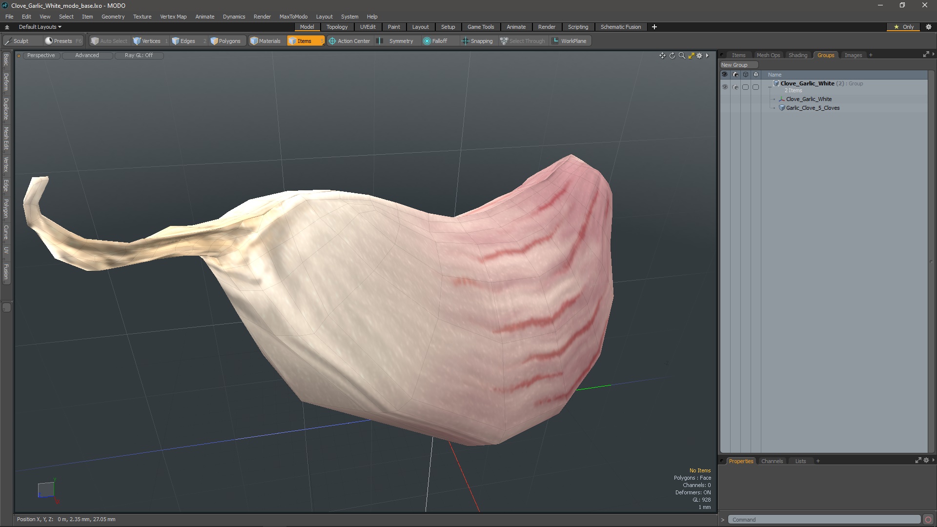 3D Clove Garlic White for 3D Print
