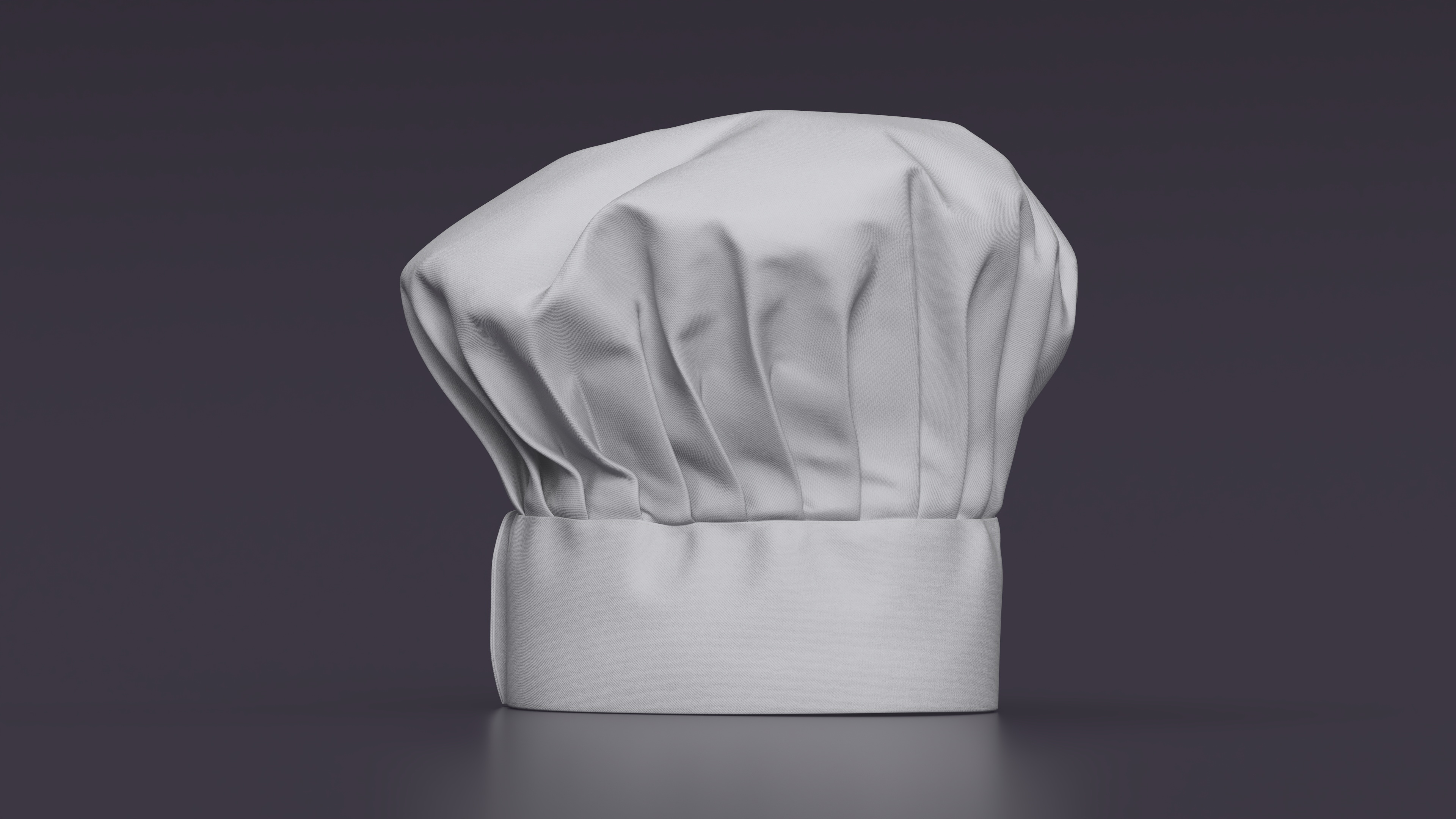 3D model White Puffy Chef Hat