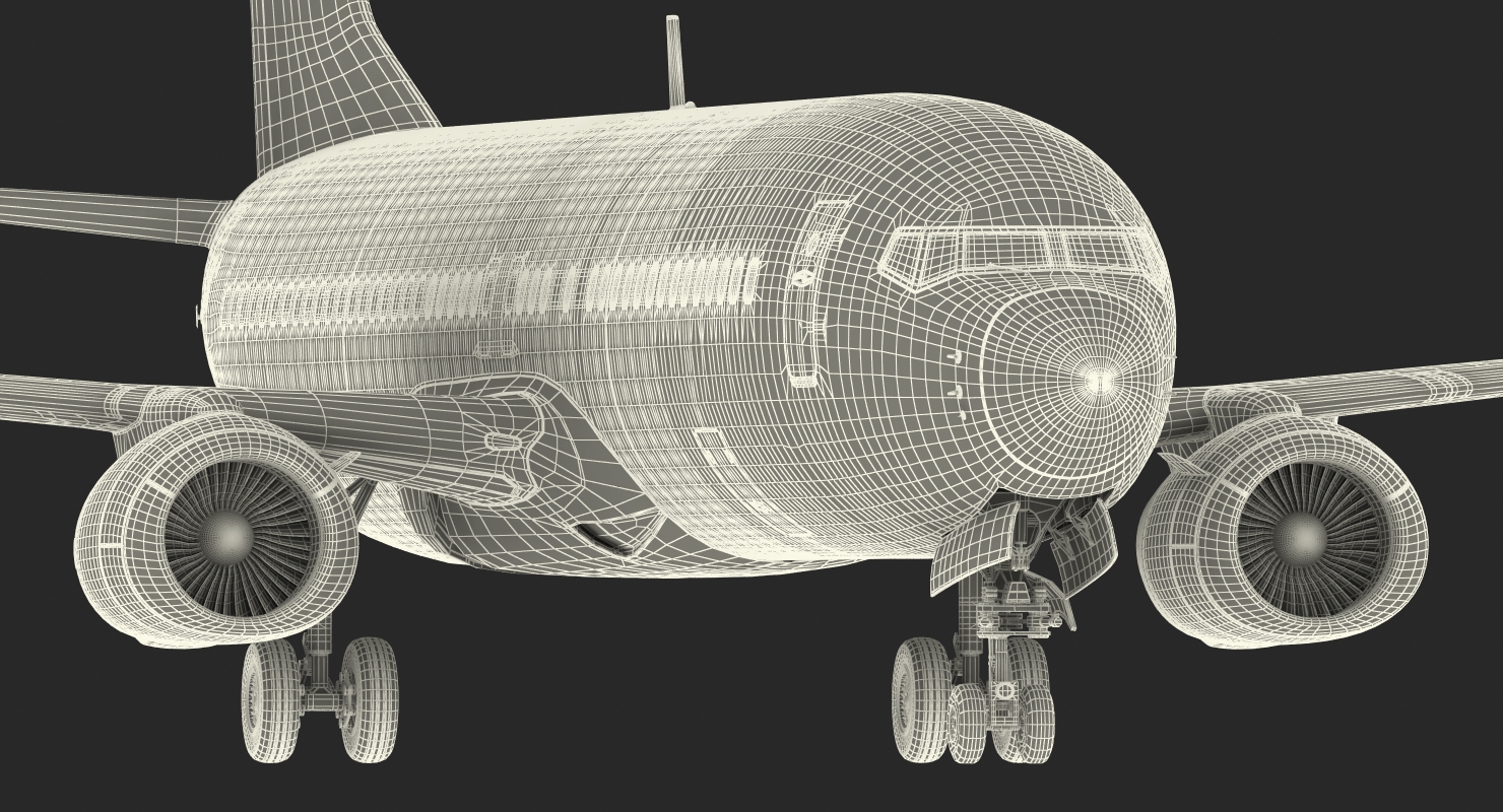 Boeing 737 800 United Airlines Rigged 3D