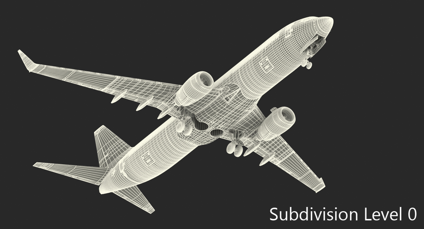 Boeing 737 800 United Airlines Rigged 3D