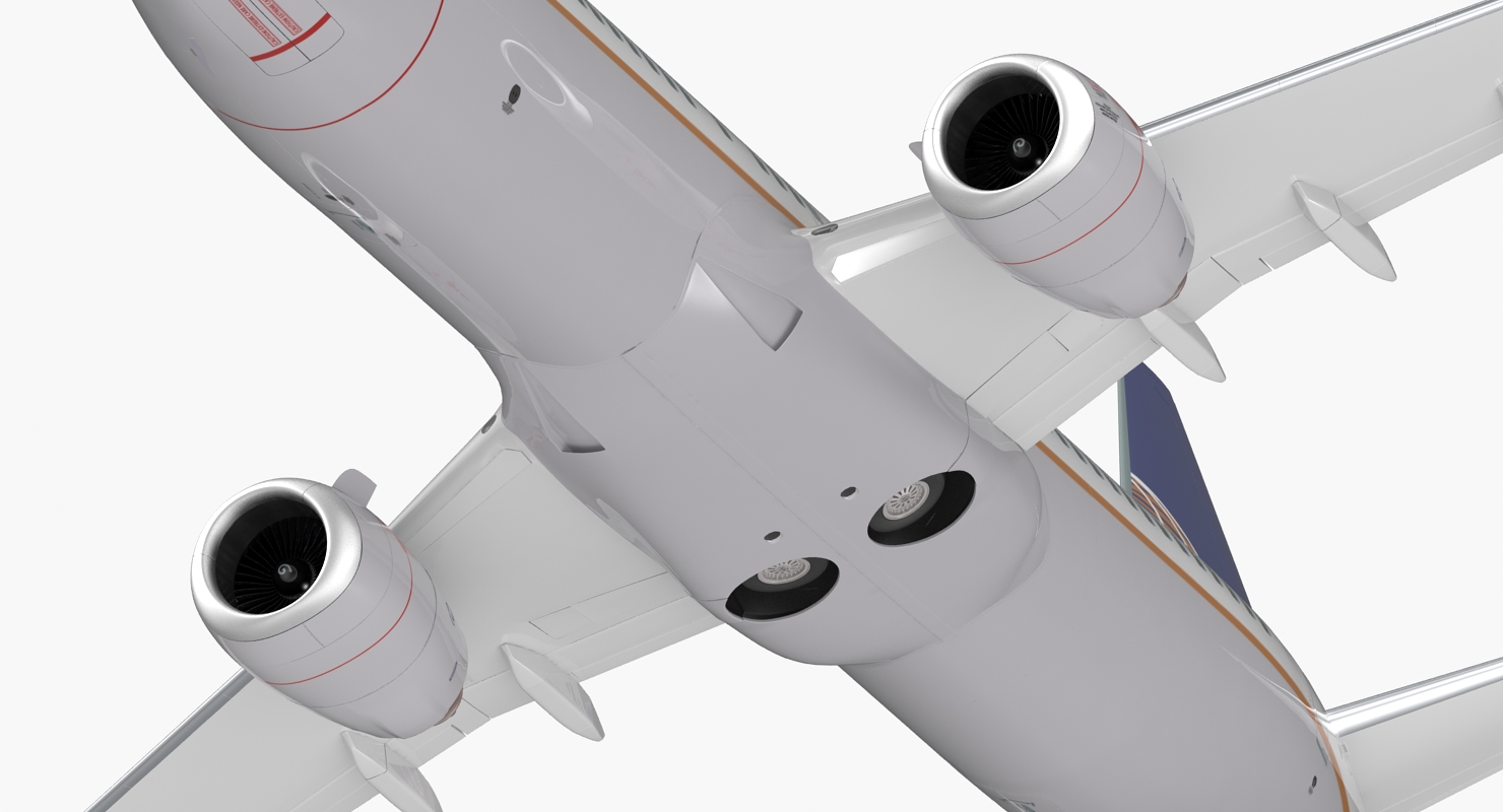Boeing 737 800 United Airlines Rigged 3D