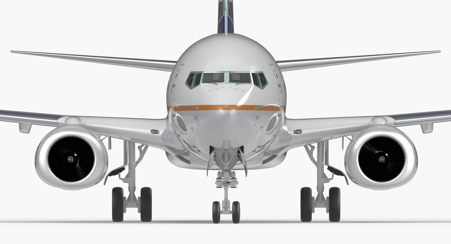 Boeing 737 800 United Airlines Rigged 3D