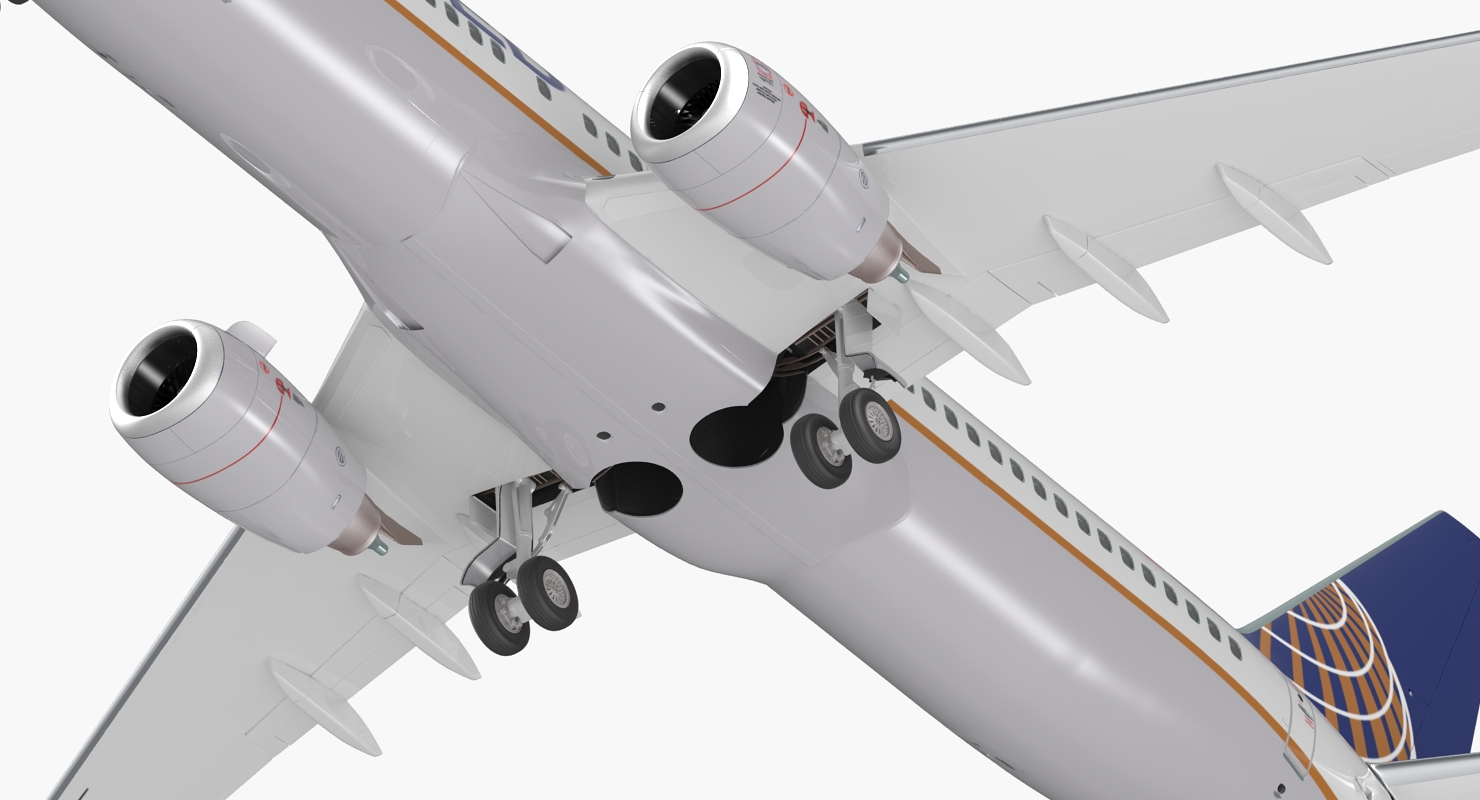 Boeing 737 800 United Airlines Rigged 3D