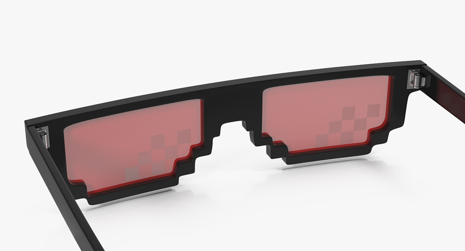 Pixelated Party Unisex Fun Sunglasses 3D