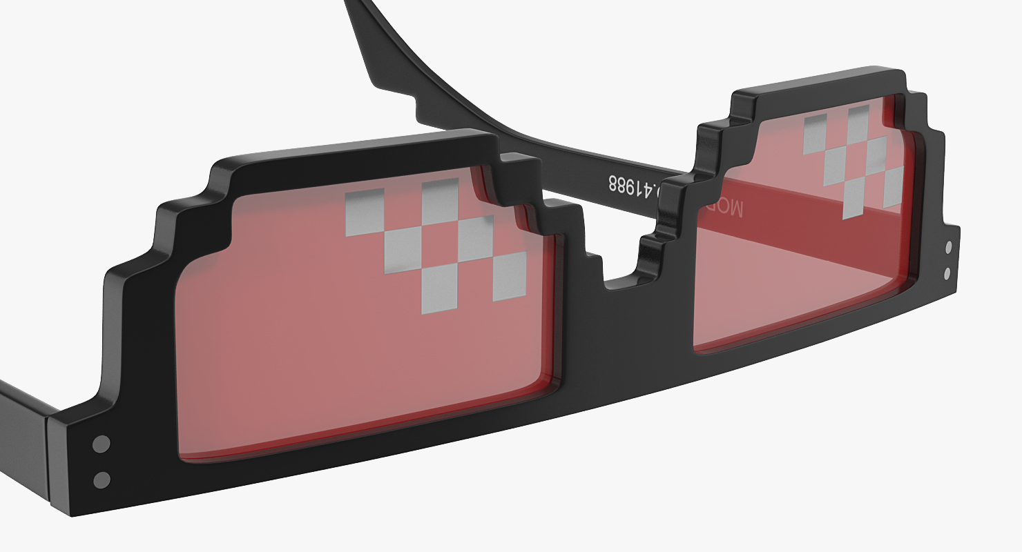 Pixelated Party Unisex Fun Sunglasses 3D