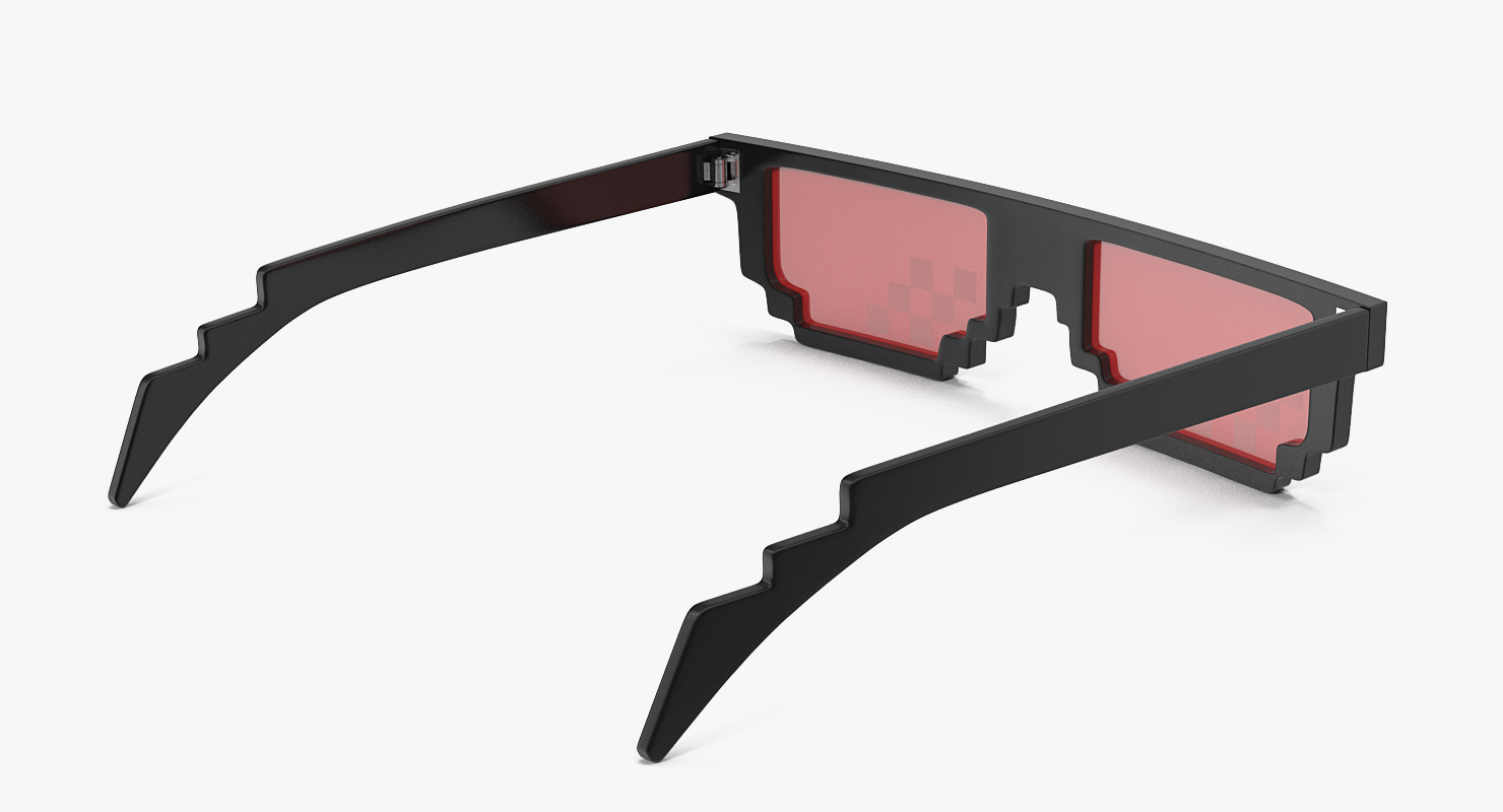 Pixelated Party Unisex Fun Sunglasses 3D