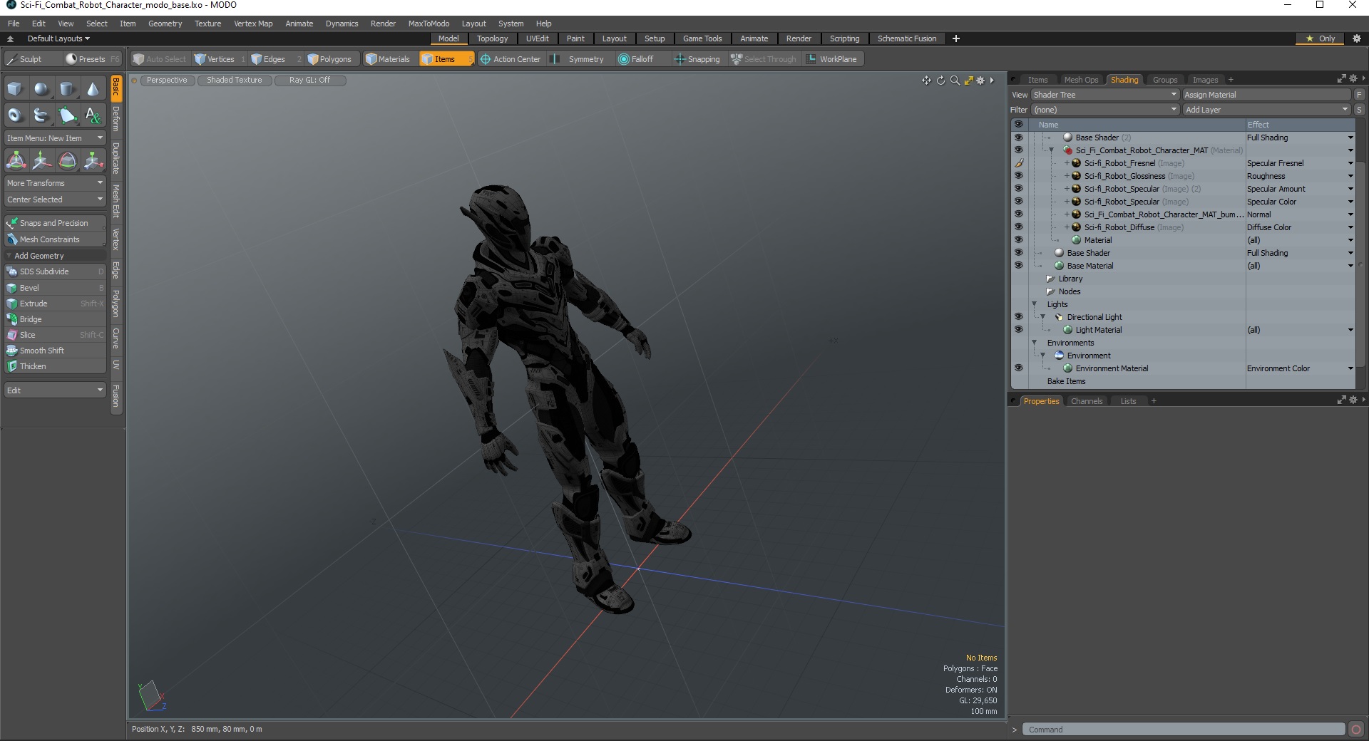 Sci-Fi Combat Robot Character 3D model