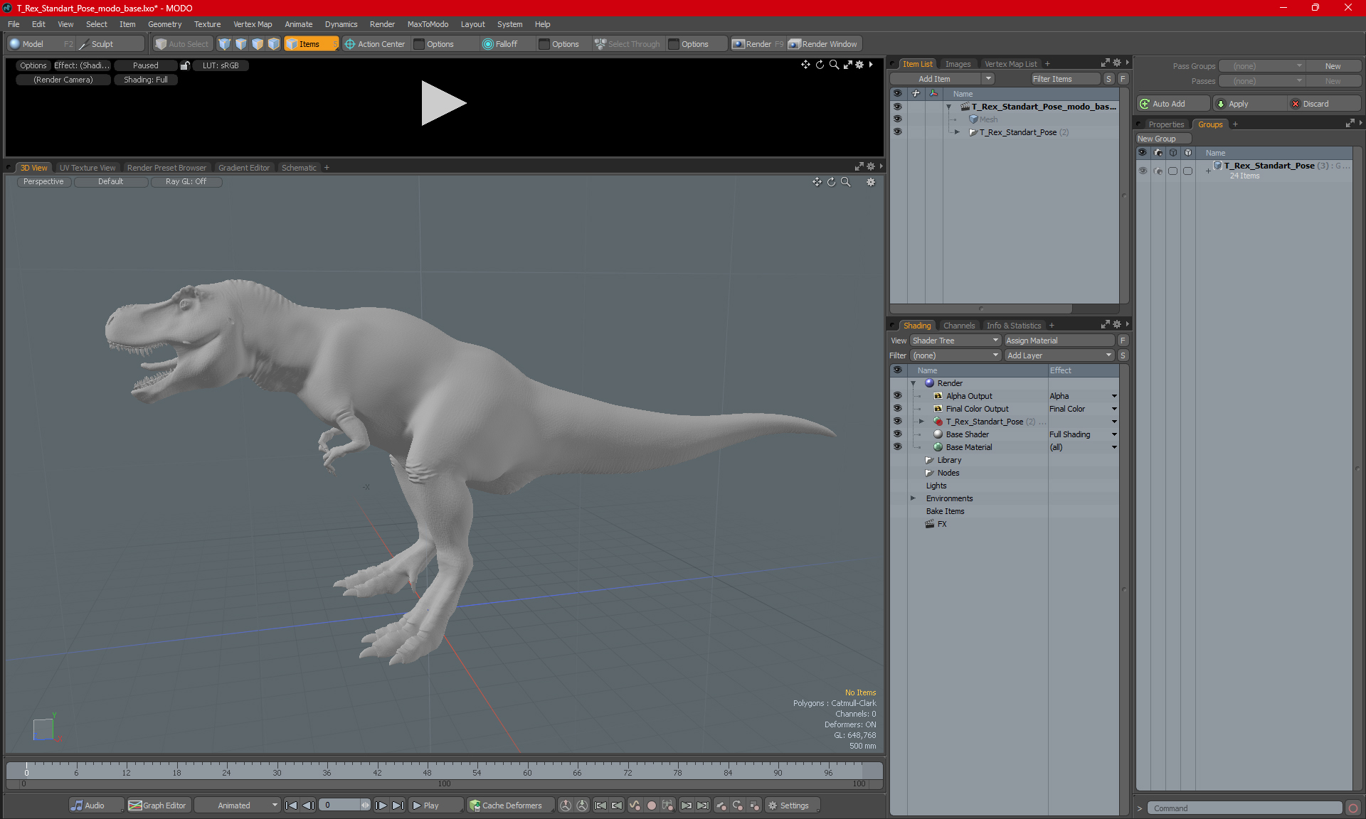 T Rex Standart Pose 3D model