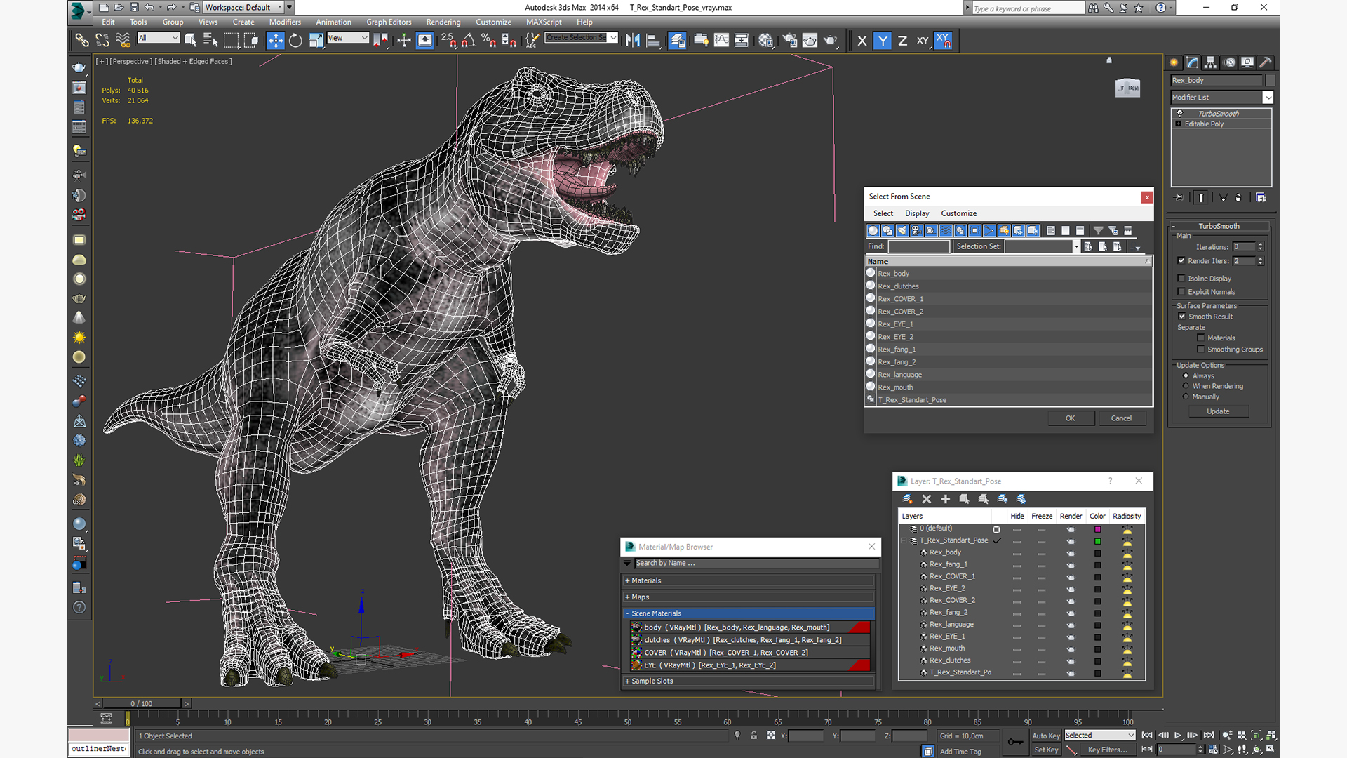 T Rex Standart Pose 3D model