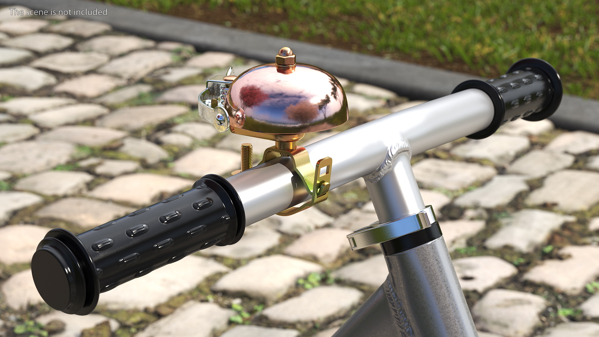 3D model Vintage Bike Bell with a Coil Spring Hammer Copper