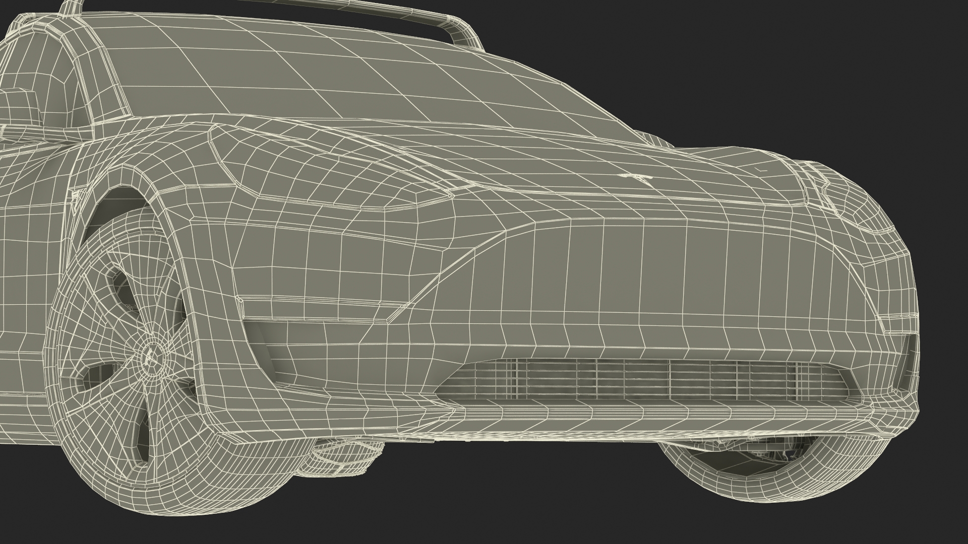 3D Tesla Model 3 with Wheel and Roof Accessories Rigged for Maya