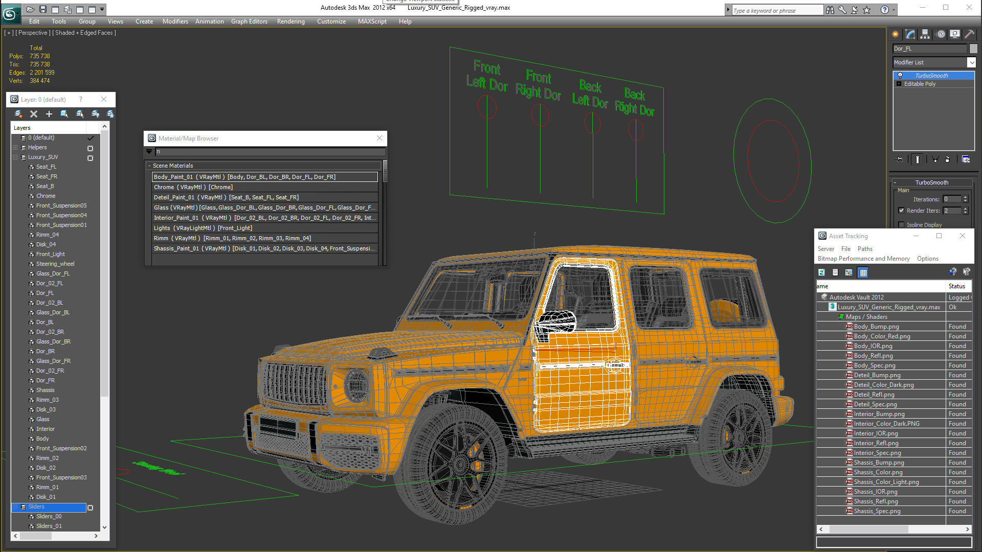 3D model Luxury SUV Generic Rigged