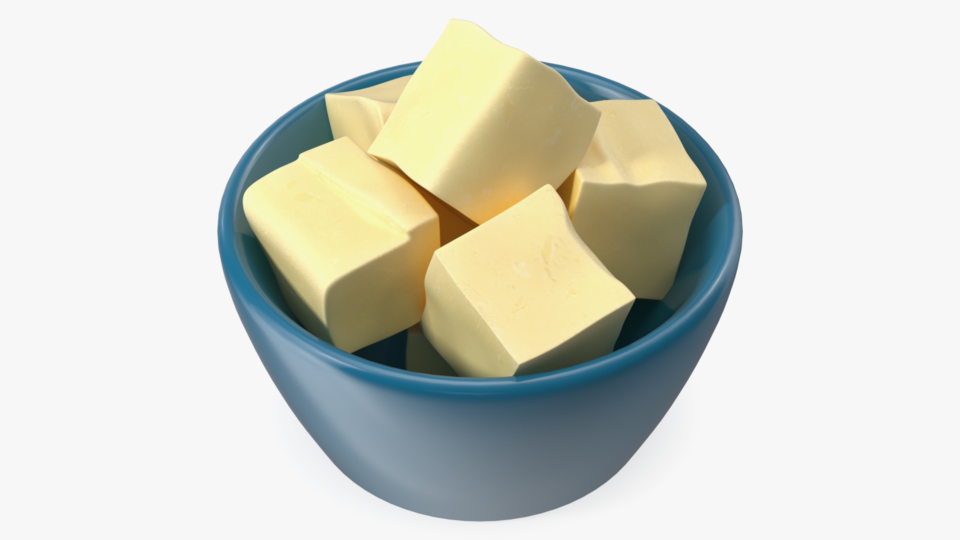 3D Bowl with Pieces of Butter